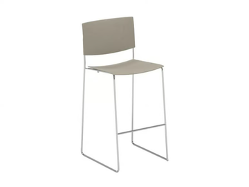 SIT BQ1203 / BQ1204 - Stackable sled base technopolymer stool with footrest by Andreu World - view 2